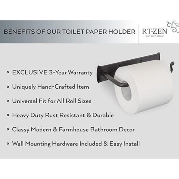 RTZEN Soporte para papel higiénico de baño hecho a mano