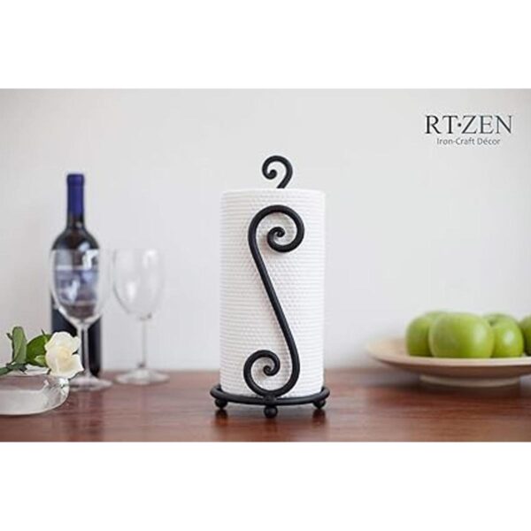 Soporte para toallas de papel elegante color negro_2