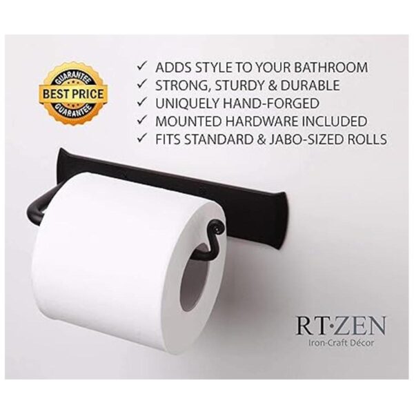 RTZEN Soporte para papel higiénico de baño hecho a mano