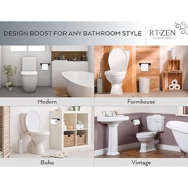 RTZEN Soporte para papel higiénico de baño hecho a mano