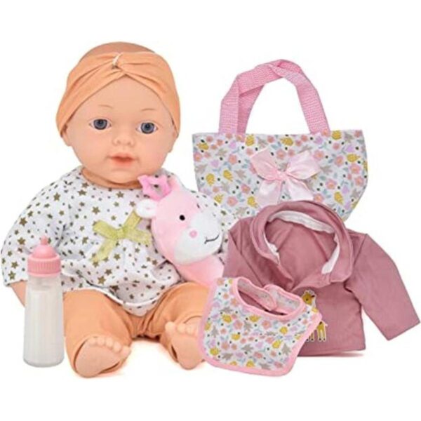 Muñeca de bebé con accesorios de juguete botella de leche_1