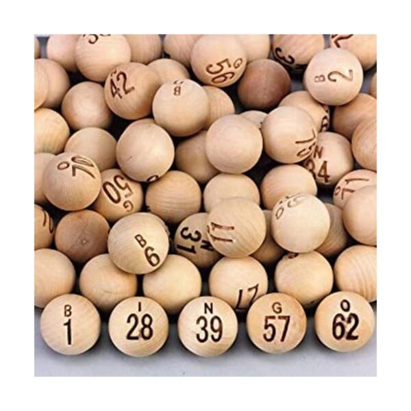 SS Worldwide Bolas de bingo de madera paquete de 75_1