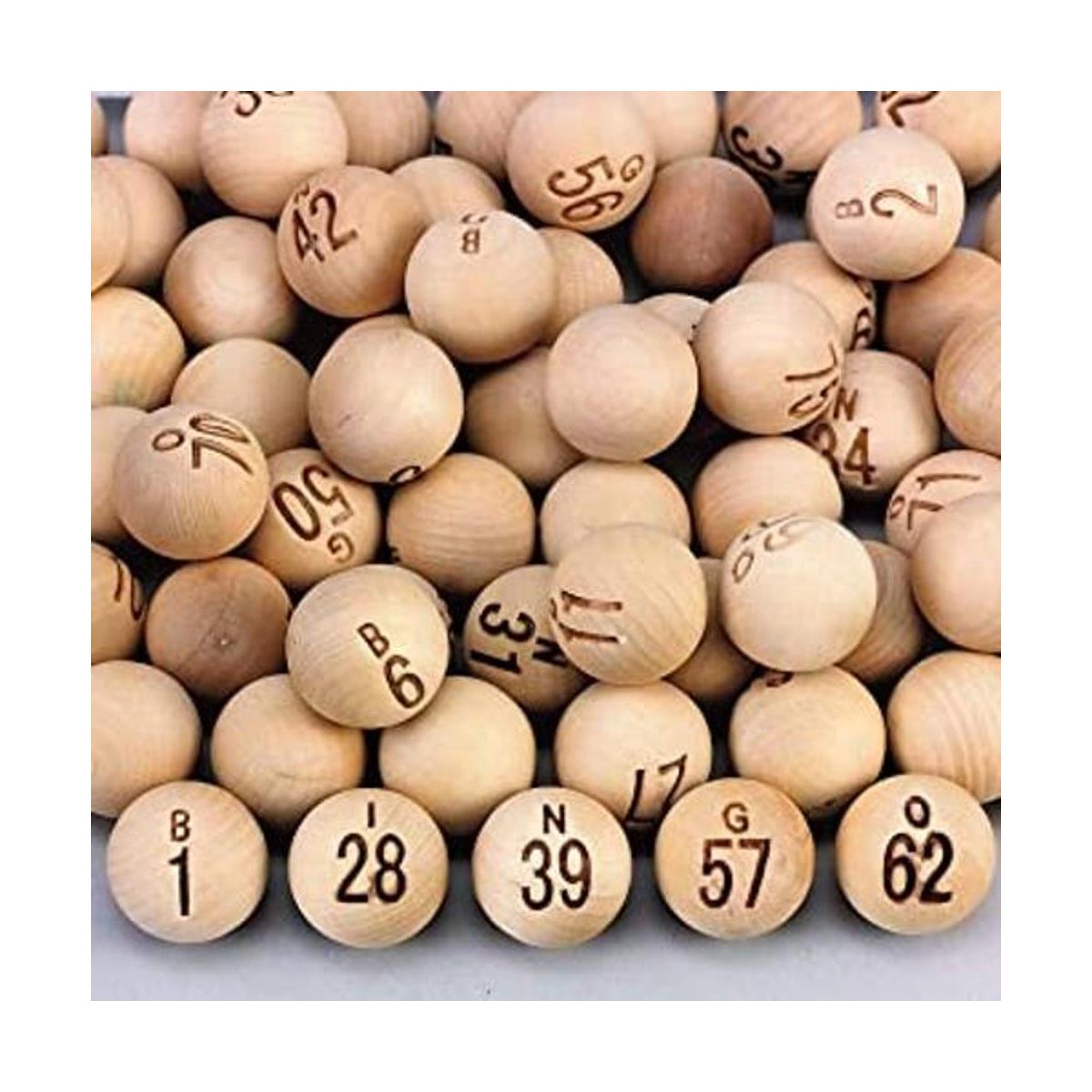 SS Worldwide Bolas de bingo de madera paquete de 75