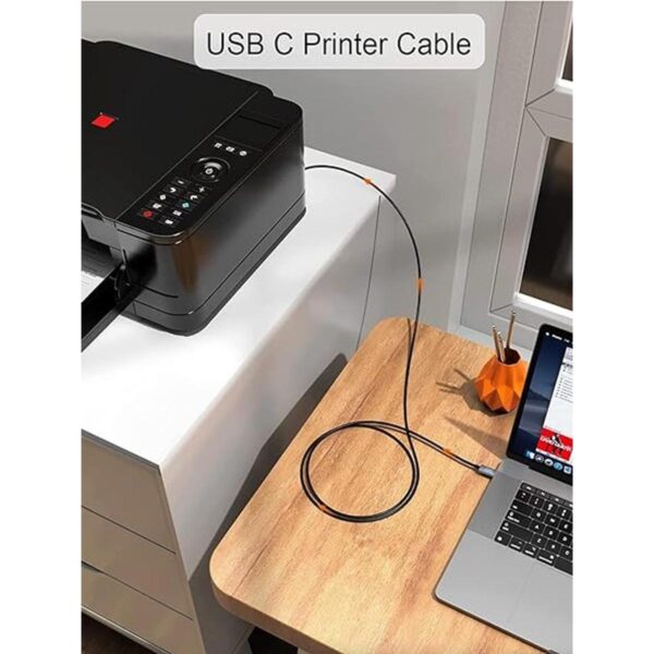 Cable de impresora USB B a USB C de 15 pies cable de_2