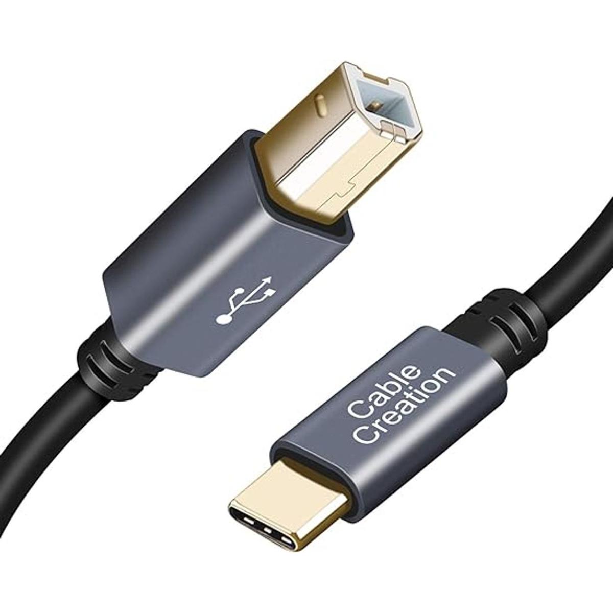 Cable de impresora USB B a USB C de 15 pies cable de