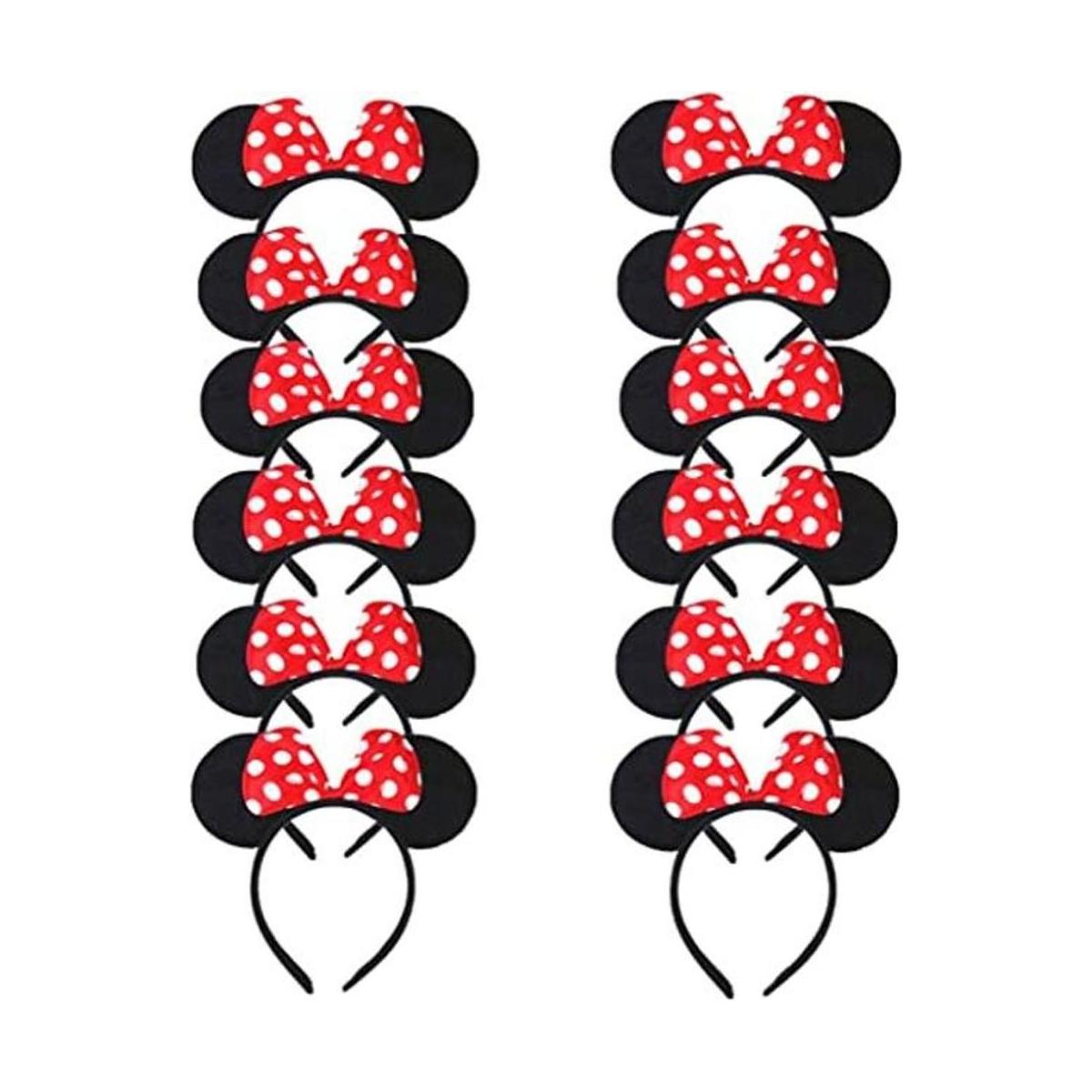 DreamHigh Minnie Mouse Juego de 12 diademas para disfraz