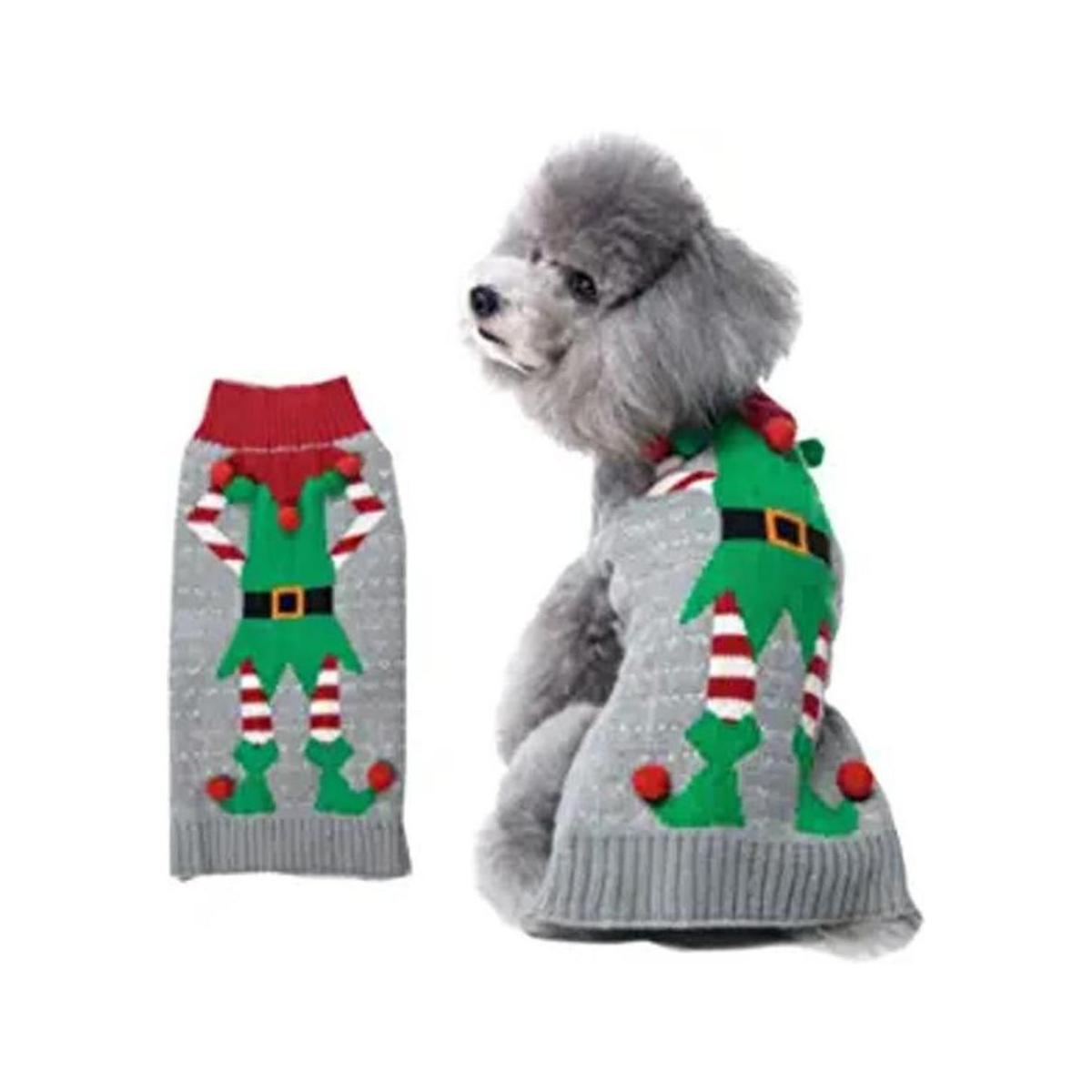 HAPEE Suéteres navideños para perro con diseño de Santa