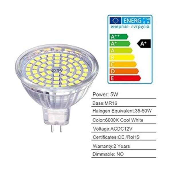 OTTOSEA Bombillas LED MR16 bombillas GU5.3 5 W_2