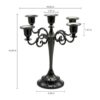 Candelabro de metal con 5 velas portavelas de 10.6
