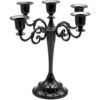 Candelabro de metal con 5 velas portavelas de 10.6