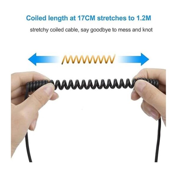 Cable USB C en espiral de 5 pies cable USB C_2