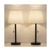 HAITRAL Juego de 2 lámparas de mesa de noche modernas_1
