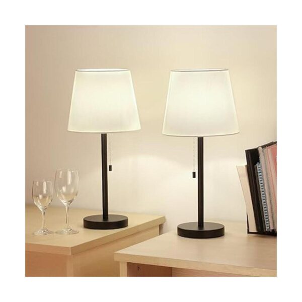 HAITRAL Juego de 2 lámparas de mesa de noche modernas_4