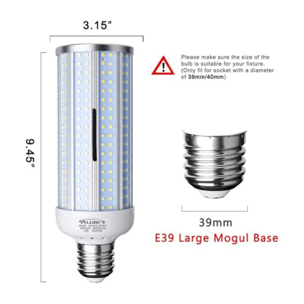 Bombilla LED de 80 W base grande Mogul E39 8000 lúmenes