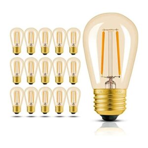 Hizashi Paquete de 15 bombillas LED regulables de 2 W S14