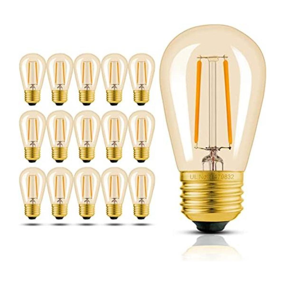 Hizashi Paquete de 15 bombillas LED regulables de 2 W S14