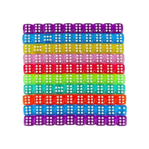 Juego de 100 dados de juegos de 6 lados dados de colores
