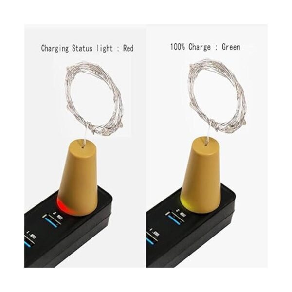 AnSaw 20 luces LED de corcho para botella de vino
