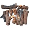 Stanbroil Juego de 10 troncos de madera de cerámica para_1