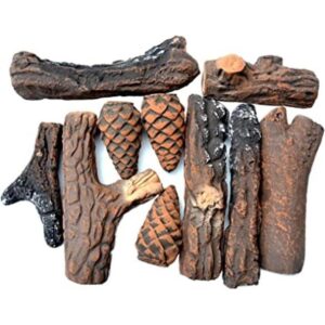 Stanbroil Juego de 10 troncos de madera de cerámica para_1