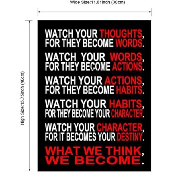 Pyradecor Póster motivacional para salón de clases Watch_5