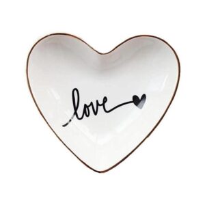 CHOOLD Original de cerámica corazón forma anillo plato
