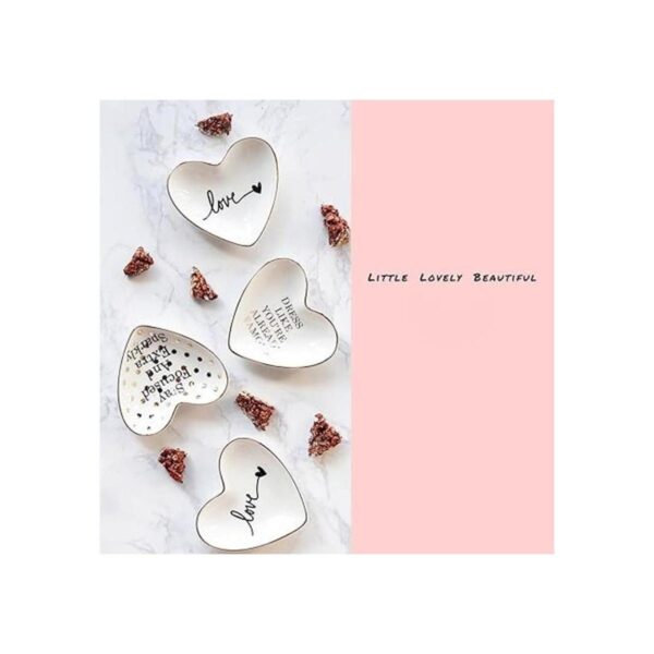CHOOLD Original de cerámica corazón forma anillo plato