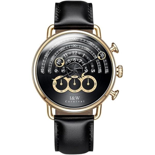 Luxury Mens Big Dial Chronograph Sapphire Glass_1