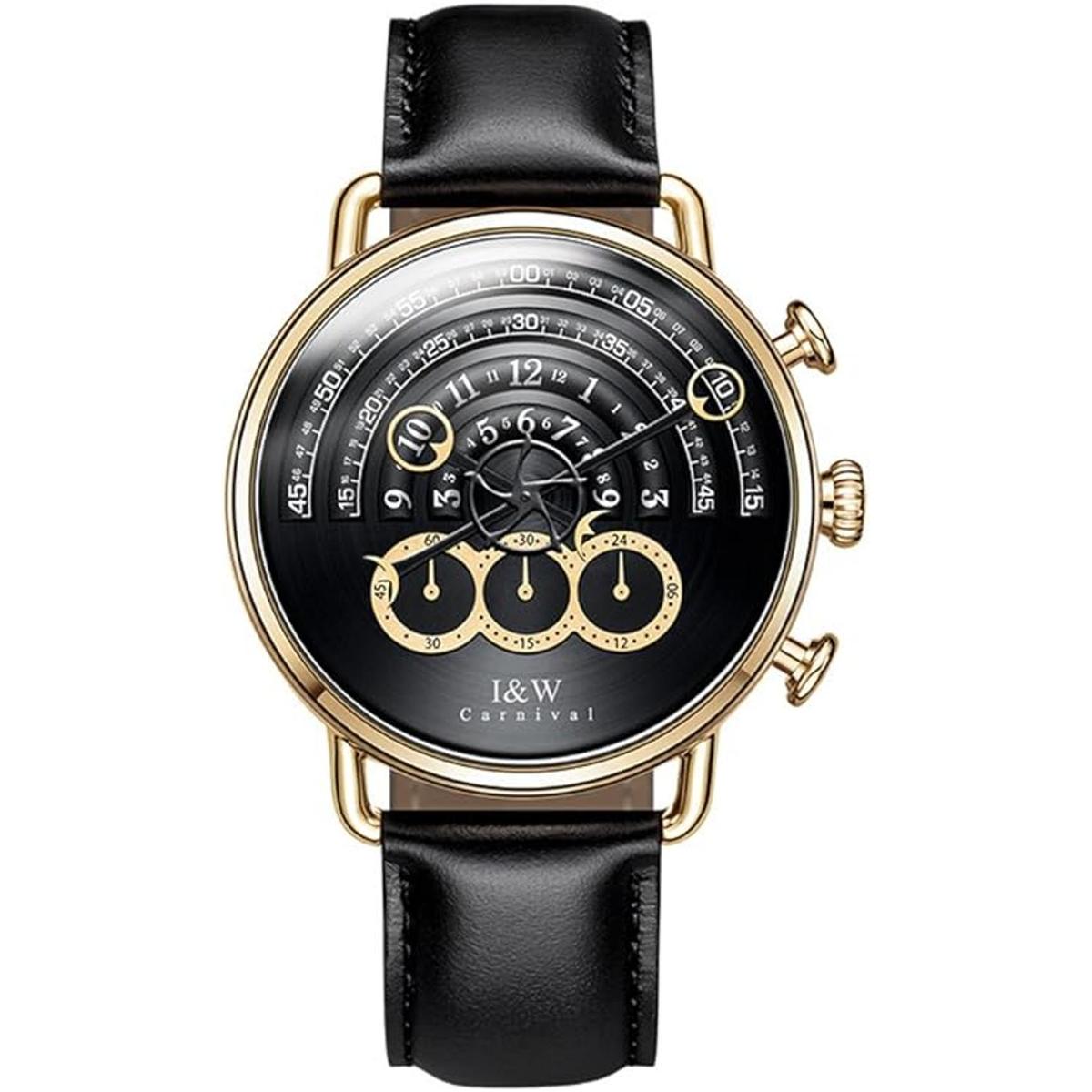 Luxury Mens Big Dial Chronograph Sapphire Glass