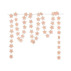 Guirnalda colgante de estrella parpadeante de champán rosa_1