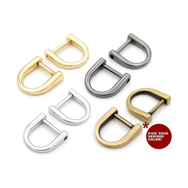 CRAFTMEMORE Anillo de tornillo pequeño con anillos en D