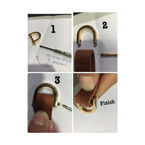 CRAFTMEMORE Anillo de tornillo pequeño con anillos en D