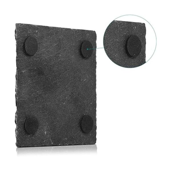Navaris Posavasos de pizarra natural 4 x 4 pulgadas