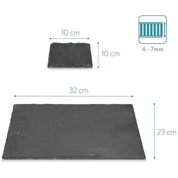Navaris Posavasos de pizarra natural 4 x 4 pulgadas