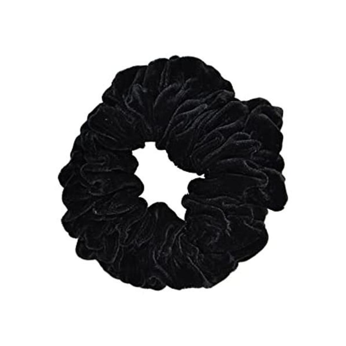 Terciopelo Jumbo negro Scrunchy