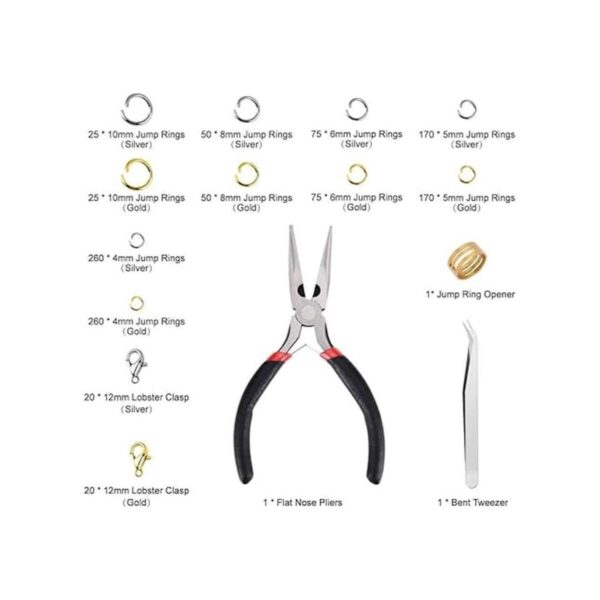 Paxcoo Kit de 1200 anillos abiertos y cierres de langosta