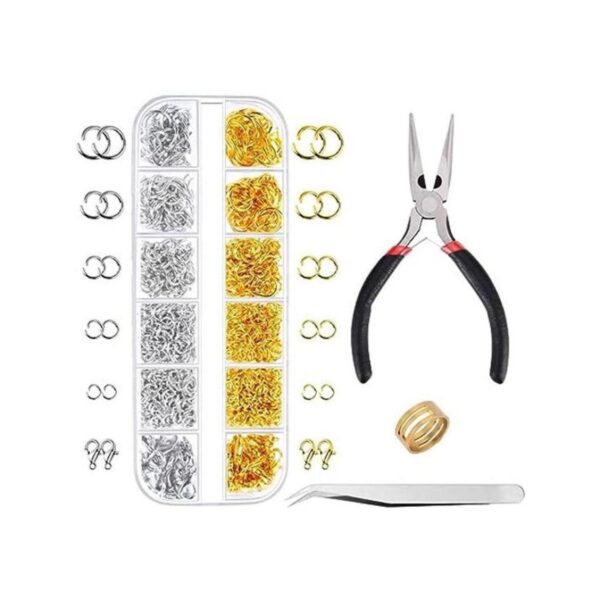Paxcoo Kit de 1200 anillos abiertos y cierres de langosta
