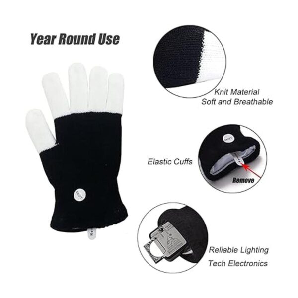 Guantes Luwint con dedos luminosos con luces LED de colores_5