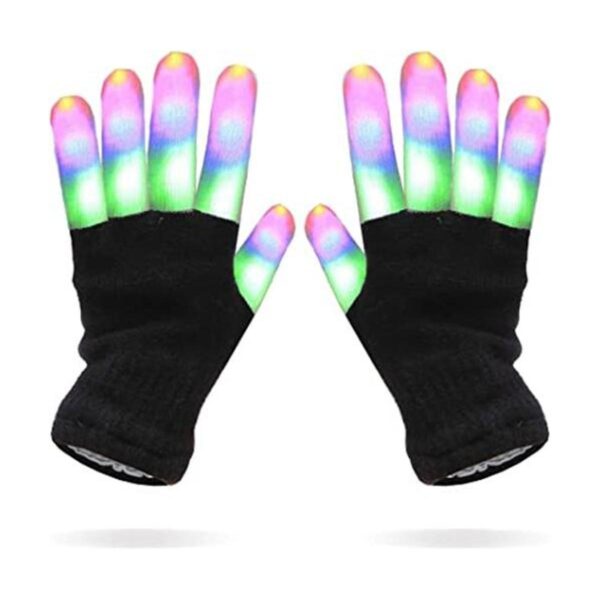 Guantes Luwint con dedos luminosos con luces LED de colores_1