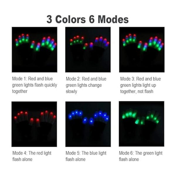 Guantes Luwint con dedos luminosos con luces LED de colores_3