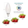 HOLA Bombilla LED de candelabro equivalente a 40 W