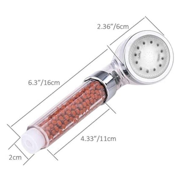 PRUGNA Cabezal de ducha LED con manguera y soporte de