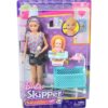 Barbie Juguetes juego de silla alta y cuna con muñeca_6