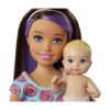 Barbie Juguetes juego de silla alta y cuna con muñeca_5