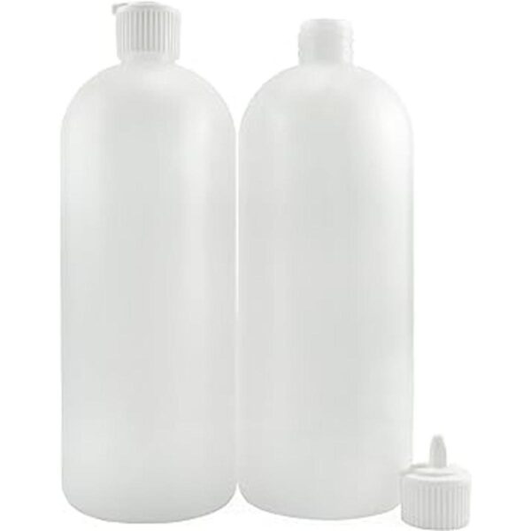 Botellas de plástico con tapa abatible de 32 onzas