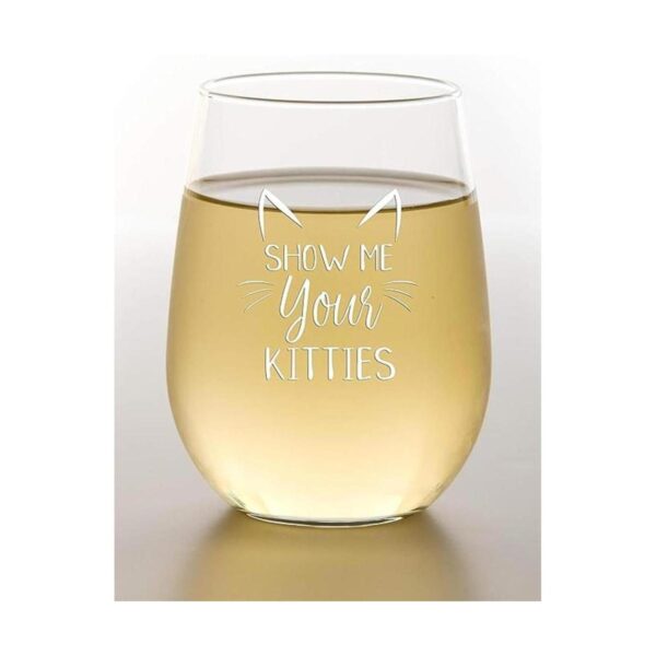 Show Me Your Kitties Copa de vino divertida de 15 oz_3