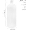 Botellas de plástico con tapa abatible de 32 onzas