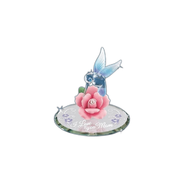 Glass Baron Figura de colibrí I Love You Mom_1