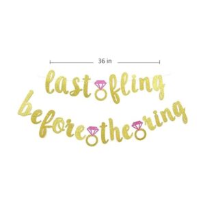Banner con purpurina dorada de Last Fling Before the Ring_4
