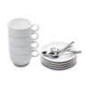 Aozita Tazas de expreso y platillos con cucharas de_1